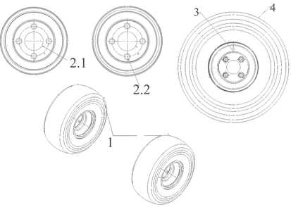 Wheel - Rear Diagram and Parts List for 2022 Yard Machines Lawn Tractor